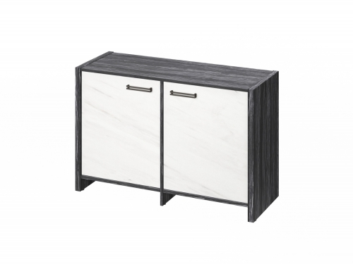 Тумба двухсекционная FB-12-02.G. Древесина Графит/Мрамор Леванто белый Тумба двухсекционная FB-12-02.G. Древесина Графит/Мрамор Леванто белый
