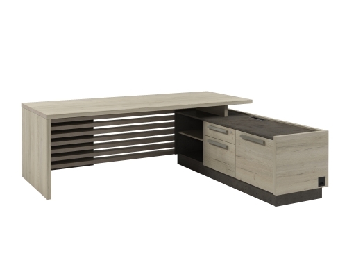 Стол для руководителя с опорной тумбой Z-222ПР.1000 с блоком розеток Стол для руководителя с опорной тумбой Z-222ПР.1000 с блоком розеток