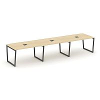 Style Project Стол переговорный SN-4T2.SPRG-023 Акация Лорка/Металл Антрацит/Заглушка Металл Антраци