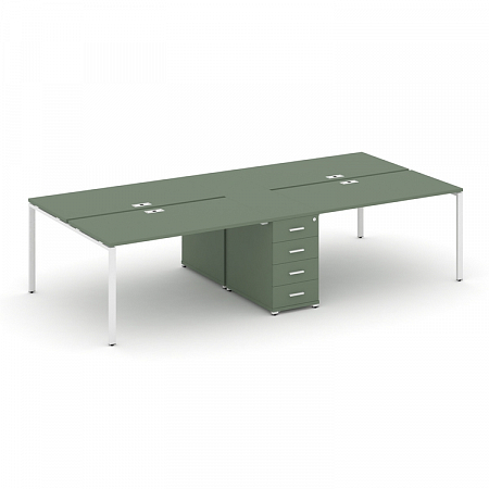 Бенч-система на 4 места с 1 опорной тумбой Concept CN.DRS-420