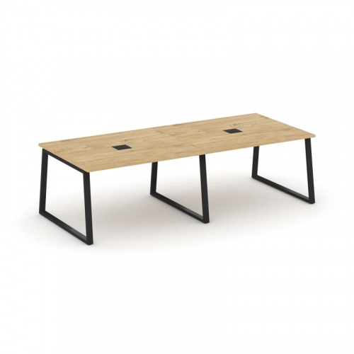 Style Project Стол переговорный SN-6T1.SPRG-044 Акация Лорка/Металл Антрацит/Заглушка Металл Антраци фото 2 Style Project Стол переговорный SN-6T1.SPRG-044 Акация Лорка/Металл Антрацит/Заглушка Металл Антраци фото 2