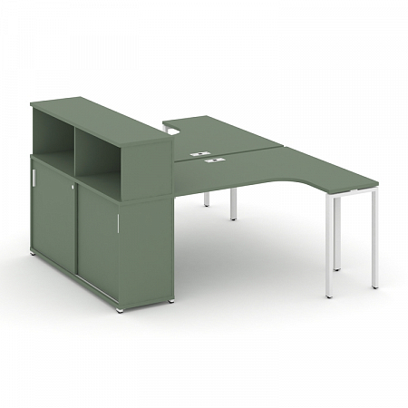 Бенч-система с опорным шкафом-купе с надставкой Concept CN.DSA-219