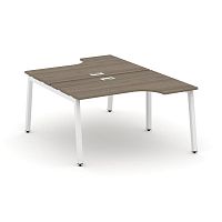 Style Project Рабочая станция эргоном. SN-5A.DRPA-001 Вяз Благородный/Металл Белый 1380*1232/1992*75