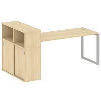 Стол письменный с шкафом-купе на О-обр. м/к Metal System БО.РС-СШК-3.5