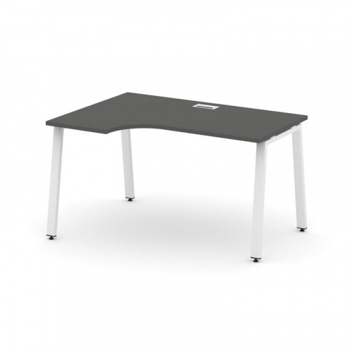 Style Project Стол рабочий эргоном. SN-6A.SPA-022(L) Антрацит/Металл Белый 1580*800/980*750 фото 28