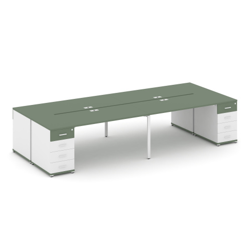 Бенч-система на 4 места с 2 опорными тумбами Concept CN.DRS-428 фото 5