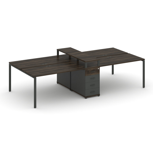 Бенч-система на 4 места с 1 опорной тумбой Concept CN.DRS-434 фото 3