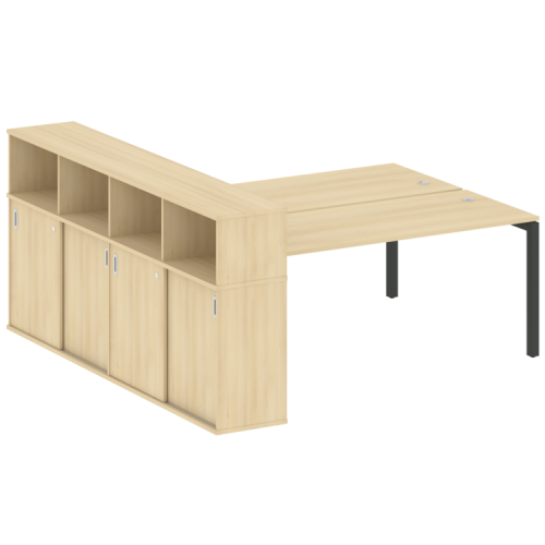 Бенч-система с шкафом-купе на П-обр. м/к Metal System Quattro 50БП.РС-СШК-4.5 фото 10