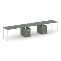 Бенч-система на 3 места с 2 опорными тумбами Concept CN.ORS-336