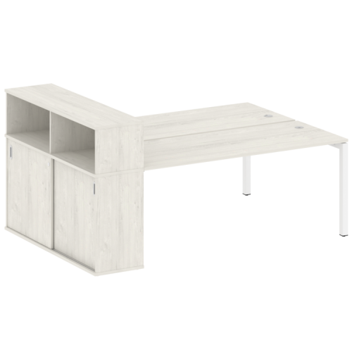 Бенч-система с шкафом-купе на П-обр. м/к Metal System Quattro 50БП.РС-СШК-2.5 фото 4 Бенч-система с шкафом-купе на П-обр. м/к Metal System Quattro 50БП.РС-СШК-2.5 фото 4