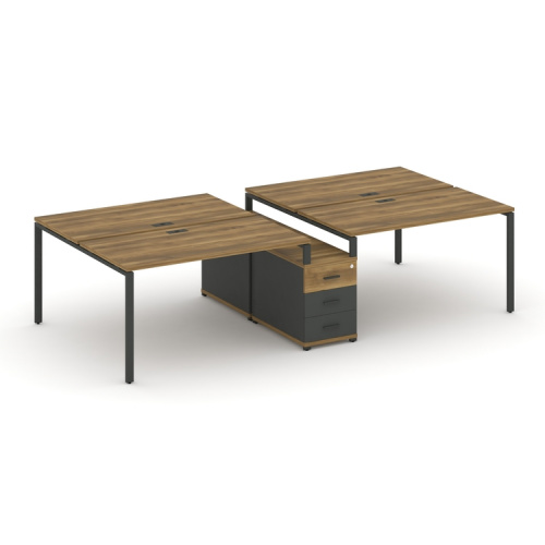 Бенч-система на 4 места с опорной тумбой Concept CN.DRS-312 Бенч-система на 4 места с опорной тумбой Concept CN.DRS-312