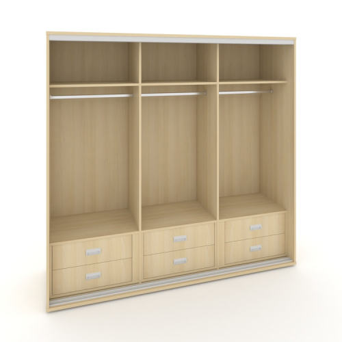 Корпус 3-х секционного шкафа низкого L=2369мм Maris SH.K3-6.2 K4