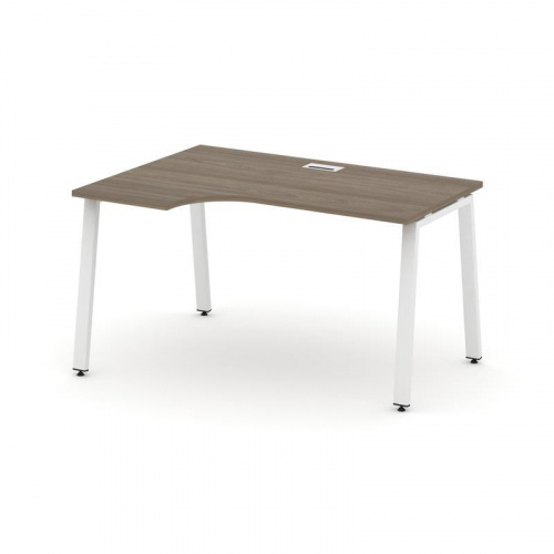 Style Project Стол рабочий эргоном. SN-6A.SPA-022(L) Антрацит/Металл Белый 1580*800/980*750 фото 27