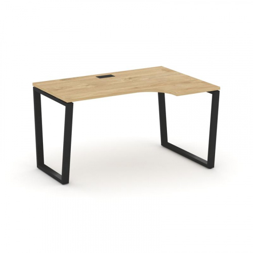 Style Project Стол рабочий эргоном. SN-6T2.SPA-012(R) Акация Лорка/Металл Антрацит/Заглушка Пластик