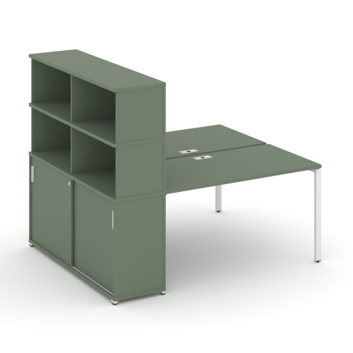 Бенч-система с опорным шкафом-купе с надставкой Concept CN.DRS-241 Бенч-система с опорным шкафом-купе с надставкой Concept CN.DRS-241