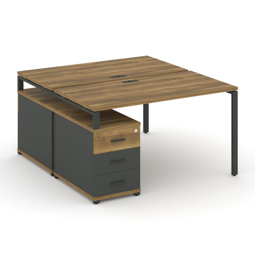 Бенч-система на 2 места с опорной тумбой Concept CN.DRS-301