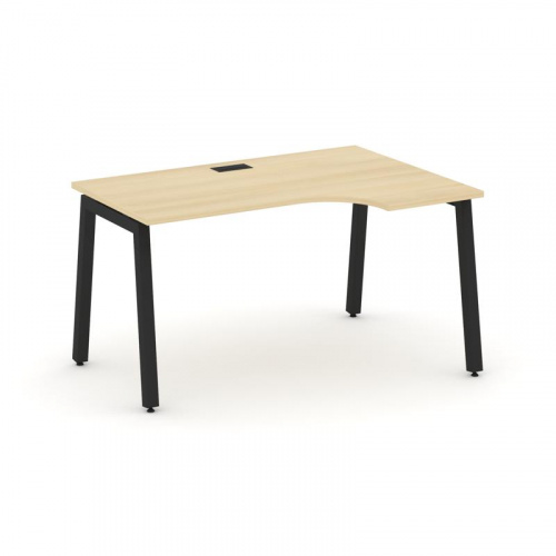 Style Project Стол рабочий эргоном. SN-5A.SPA-002(R) Дуб Табак/Металл Антрацит 1580*600/980*750 Style Project Стол рабочий эргоном. SN-5A.SPA-002(R) Дуб Табак/Металл Антрацит 1580*600/980*750