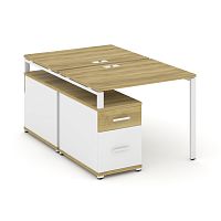 Бенч-система на 2 места с опорной тумбой Concept CN.DRS-305