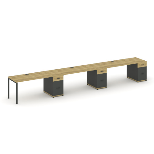 Бенч-система на 3 места с 3 опорными тумбами Concept CN.ORS-446 фото 4