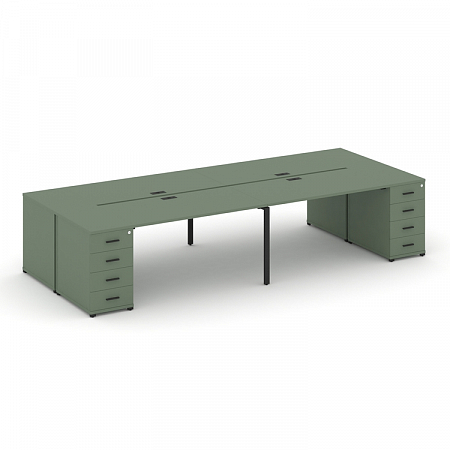 Бенч-система на 4 места с 2 опорными тумбами Concept CN.DRS-428