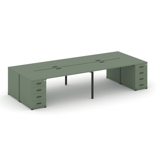 Бенч-система на 4 места с 2 опорными тумбами Concept CN.DRS-426 Бенч-система на 4 места с 2 опорными тумбами Concept CN.DRS-426