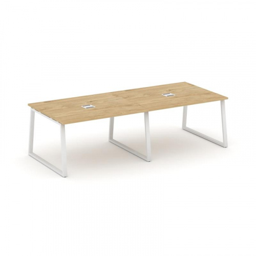 Style Project Стол переговорный SN-6T1.SPRG-044 Акация Лорка/Металл Антрацит/Заглушка Металл Антраци Style Project Стол переговорный SN-6T1.SPRG-044 Акация Лорка/Металл Антрацит/Заглушка Металл Антраци