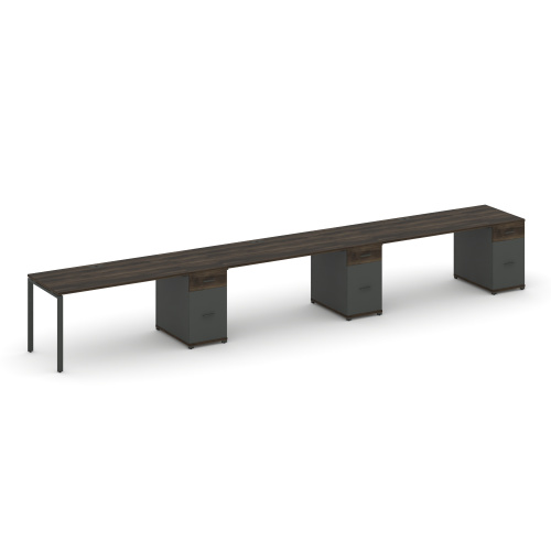 Бенч-система на 3 места с 3 опорными тумбами Concept CN.ORS-446 фото 3