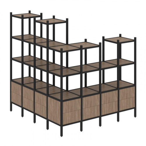 Стеллаж офисный угловой Loft VR.L-55 фото 10 Стеллаж офисный угловой Loft VR.L-55 фото 10