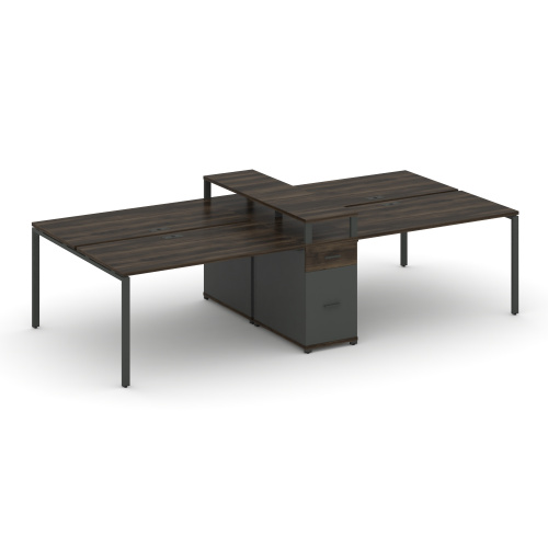 Бенч-система на 4 места с 1 опорной тумбой Concept CN.DRS-440 фото 3 Бенч-система на 4 места с 1 опорной тумбой Concept CN.DRS-440 фото 3