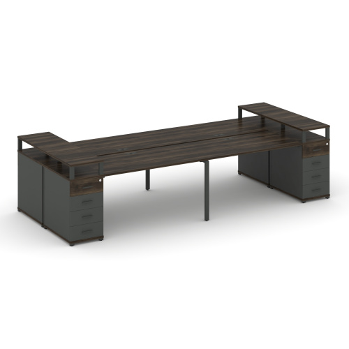 Бенч-система на 4 места с 2 опорными тумбами Concept CN.DRS-443 фото 3 Бенч-система на 4 места с 2 опорными тумбами Concept CN.DRS-443 фото 3