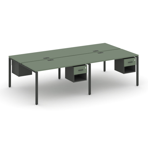 Бенч-система на 4 места с подвесными тумбами Concept CN.DRS-139 фото 2