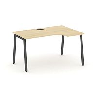 Style Project Стол рабочий эргоном. SN-4A.SPA-021(R) Акация Лорка/Металл Антрацит 1380*800/980*750