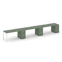 Бенч-система на 3 места с 3 опорными тумбами Concept CN.ORS-448