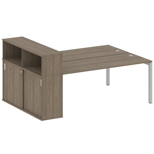 Бенч-система с шкафом-купе на П-обр. м/к Metal System Quattro 50БП.РС-СШК-2.5 фото 2 Бенч-система с шкафом-купе на П-обр. м/к Metal System Quattro 50БП.РС-СШК-2.5 фото 2