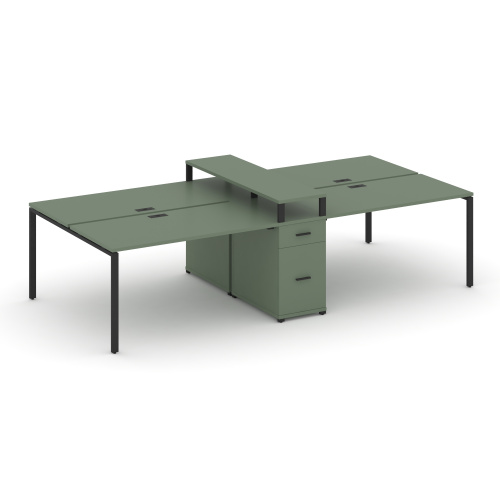 Бенч-система на 4 места с 1 опорной тумбой Concept CN.DRS-440