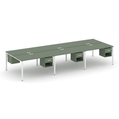 Бенч-система на 6 мест с подвесными тумбами Concept CN.DRS-160