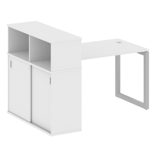 Стол офисный с шкафом-купе на О-обр. м/к Metal System Quattro 50БО.РС-СШК-3.2 фото 11 Стол офисный с шкафом-купе на О-обр. м/к Metal System Quattro 50БО.РС-СШК-3.2 фото 11