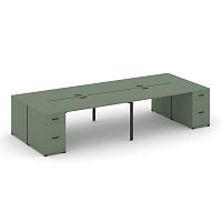 Бенч-система на 4 места с 2 опорными тумбами Concept CN.DRS-431