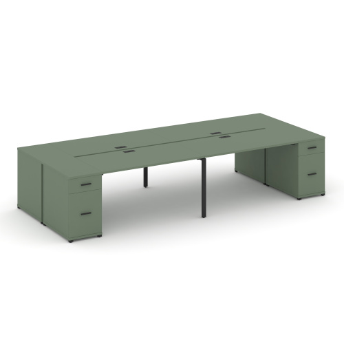 Бенч-система на 4 места с 2 опорными тумбами Concept CN.DRS-430