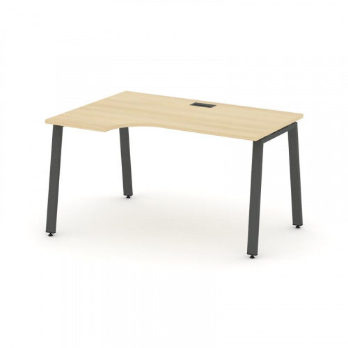 Style Project Стол рабочий эргоном. SN-6A.SPA-022(L) Антрацит/Металл Белый 1580*800/980*750 фото 20