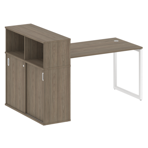 Стол офисный с шкафом-купе на О-обр. м/к Metal System Quattro 40БО.РС-СШК-3.3 фото 2