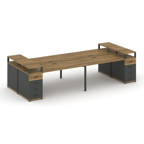 Бенч-система на 4 места с 2 опорными тумбами Concept CN.DRS-443 Бенч-система на 4 места с 2 опорными тумбами Concept CN.DRS-443