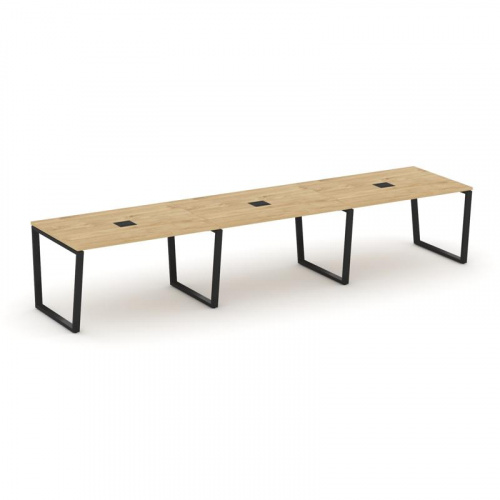 Style Project Стол переговорный SN-6T2.SPRG-022 Акация Лорка/Металл Антрацит/Заглушка Металл Антраци