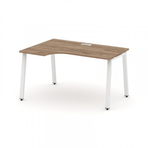 Style Project Стол рабочий эргоном. SN-6A.SPA-022(L) Антрацит/Металл Белый 1580*800/980*750 фото 15