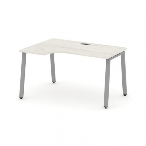 Style Project Стол рабочий эргоном. SN-6A.SPA-022(L) Антрацит/Металл Белый 1580*800/980*750 фото 5