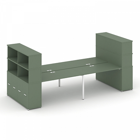 Бенч-система с опорными распашными шкафами Concept CN.DRS-273