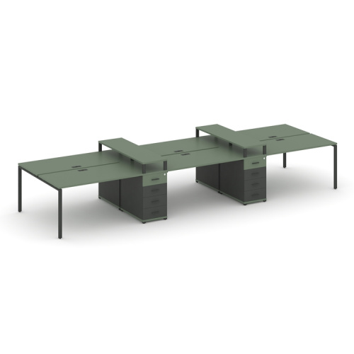 Бенч-система на 6 мест с 2 опорными тумбами Concept CN.DRS-468 фото 2