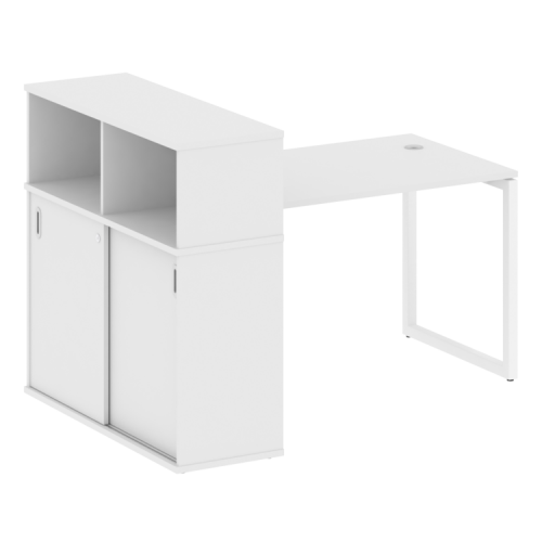 Стол офисный с шкафом-купе на О-обр. м/к Metal System Quattro 40БО.РС-СШК-3.2 фото 10