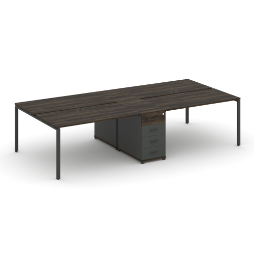 Бенч-система на 4 места с 1 опорной тумбой Concept CN.DRS-417 фото 3 Бенч-система на 4 места с 1 опорной тумбой Concept CN.DRS-417 фото 3