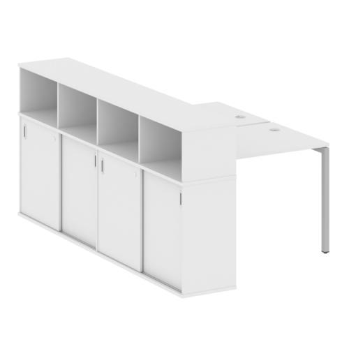 Бенч-система с шкафом-купе на П-обр. м/к Metal System Quattro 40БП.РС-СШК-4.1 фото 4 Бенч-система с шкафом-купе на П-обр. м/к Metal System Quattro 40БП.РС-СШК-4.1 фото 4